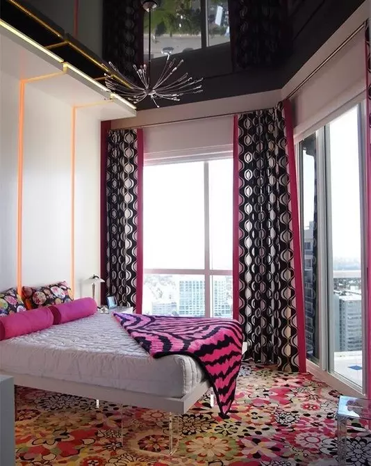 Disegniamo il design della camera da letto con soffitti elasticizzati: consigli e 50 esempi 8872_60