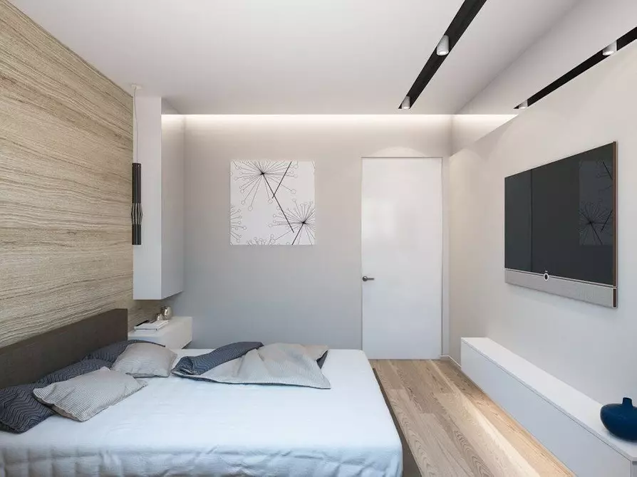 Disegniamo il design della camera da letto con soffitti elasticizzati: consigli e 50 esempi 8872_67