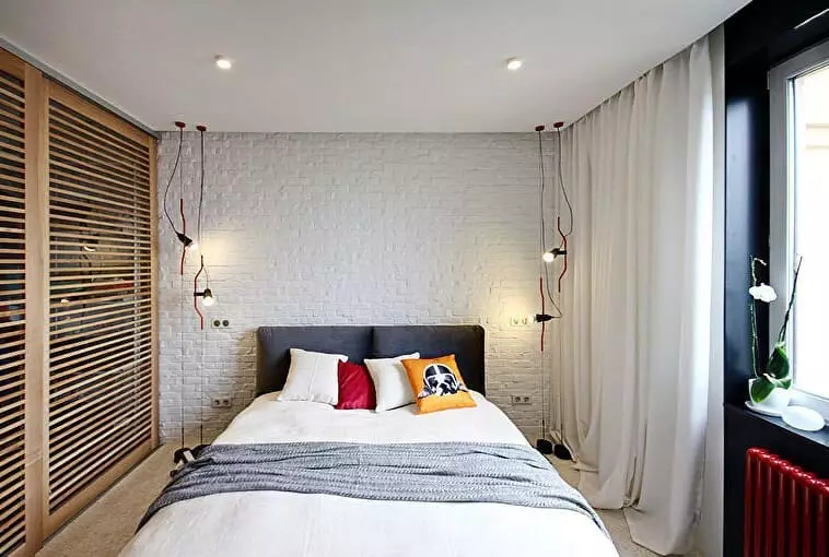 Me koostame magamistoa disain venituslaedega: näpunäited ja 50 näidet 8872_86