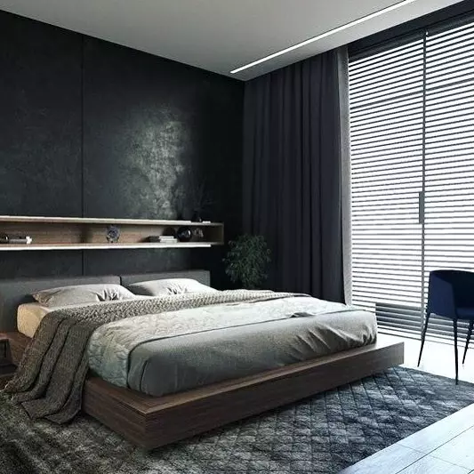 Disegniamo il design della camera da letto con soffitti elasticizzati: consigli e 50 esempi 8872_98