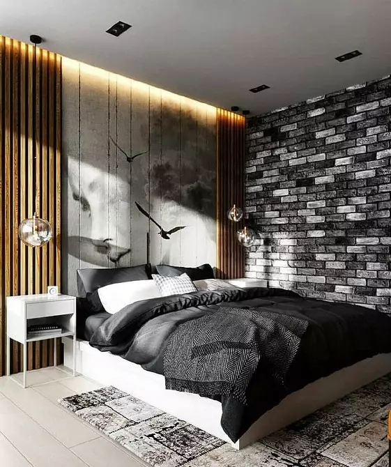 Disegniamo il design della camera da letto con soffitti elasticizzati: consigli e 50 esempi 8872_99