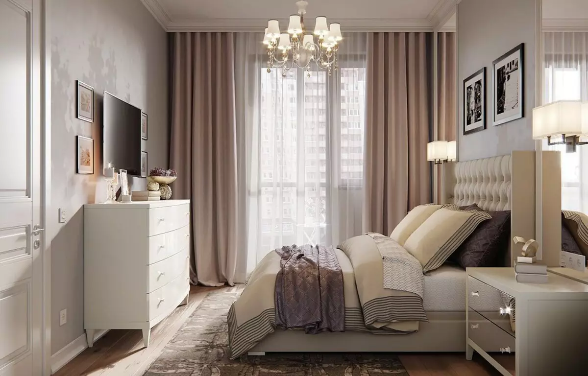 Camera da letto ottica in beige: 5 tecniche stilistiche e 70+ photoy 8884_16
