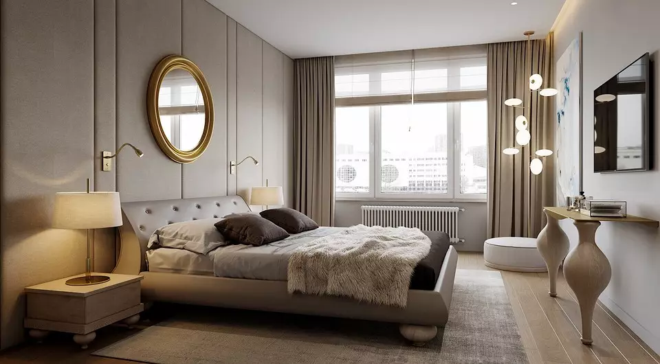 Camera da letto ottica in beige: 5 tecniche stilistiche e 70+ photoy