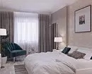 Оптичка спална соба во беж: 5 стилски техники и 70+ фотовите 8884_25