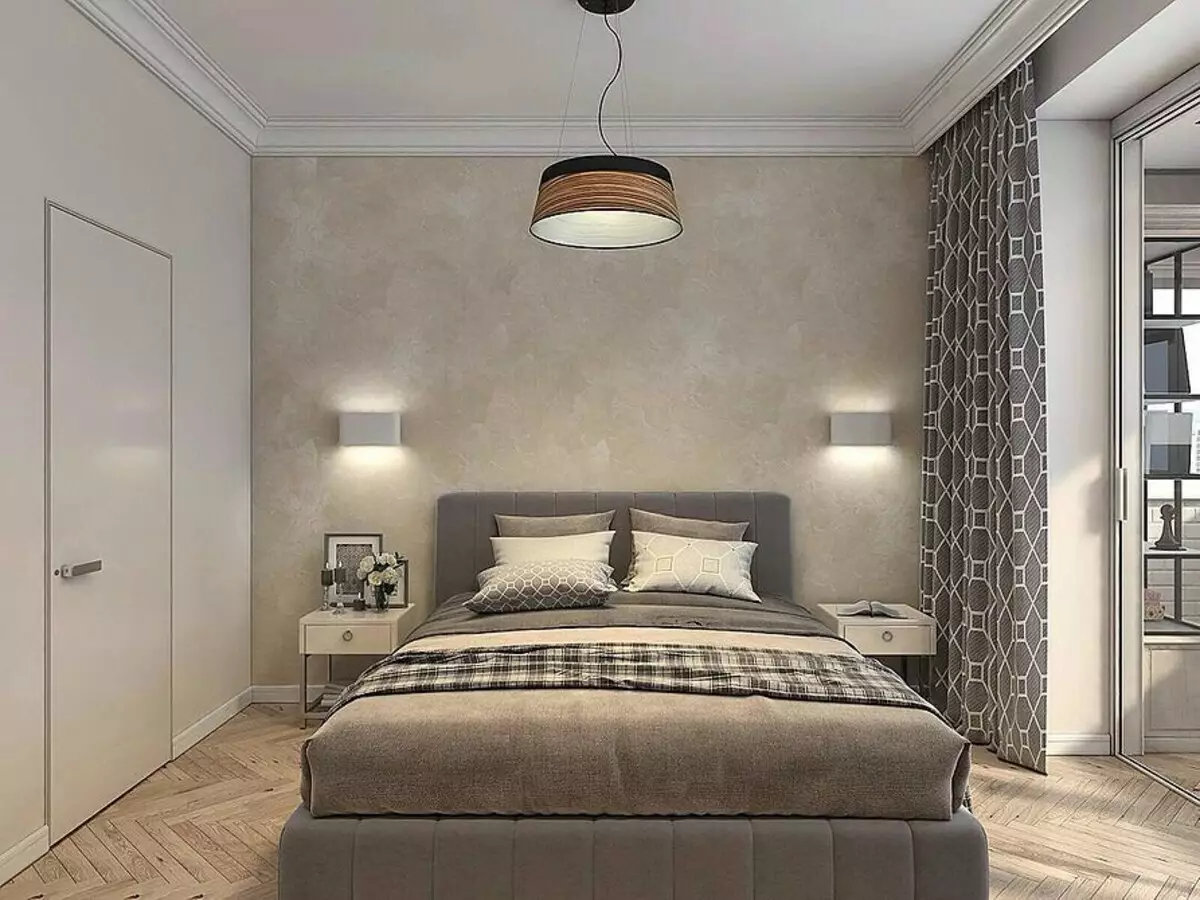 Camera da letto ottica in beige: 5 tecniche stilistiche e 70+ photoy 8884_37