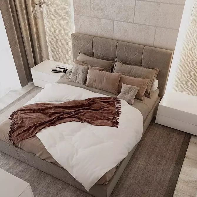 Camera da letto ottica in beige: 5 tecniche stilistiche e 70+ photoy 8884_45