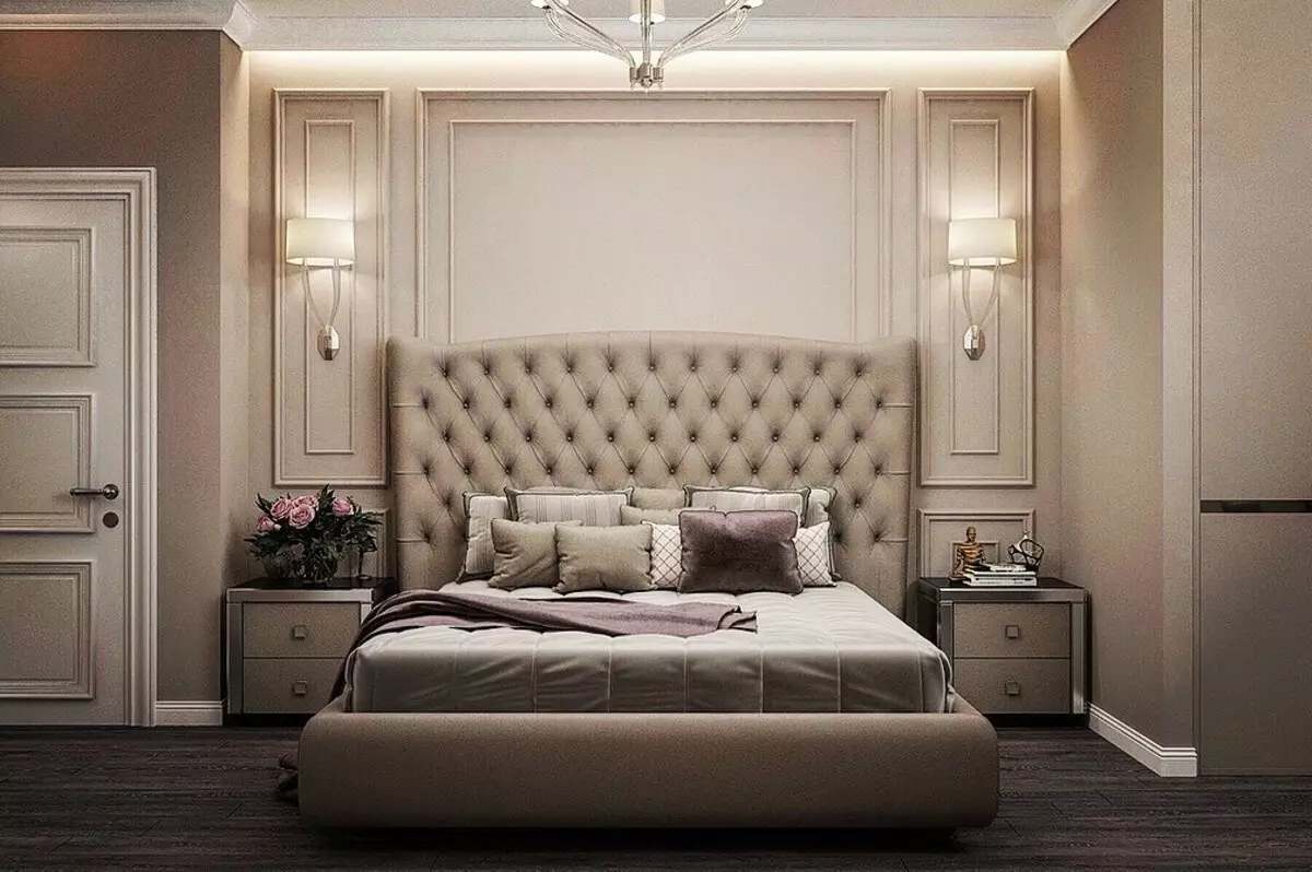 Camera da letto ottica in beige: 5 tecniche stilistiche e 70+ photoy 8884_48