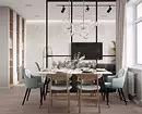 How to correctly combine the interior of the kitchen, dining room and living room: tips and visual examples 8910_112