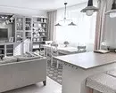 چگونه به درستی ترکیب داخلی آشپزخانه، اتاق ناهار خوری و اتاق نشیمن: نکات و نمونه های بصری 8910_113