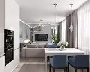 Como combinar corretamente o interior da cozinha, sala de jantar e sala de estar: dicas e exemplos visuais 8910_28