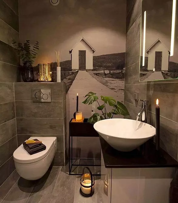 हम 4 वर्ग मीटर के क्षेत्र के साथ संयुक्त बाथरूम के डिजाइन को आकर्षित करते हैं। एम: उपयोगी टिप्स और 50 उदाहरण 8912_47
