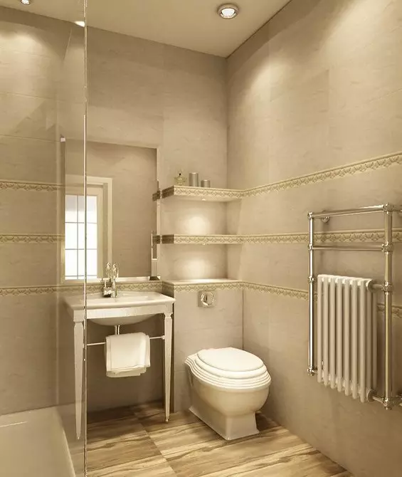 Dibuixem el disseny del bany combinat amb una superfície de 4 metres quadrats. M: consells útils i 50 exemples 8912_57