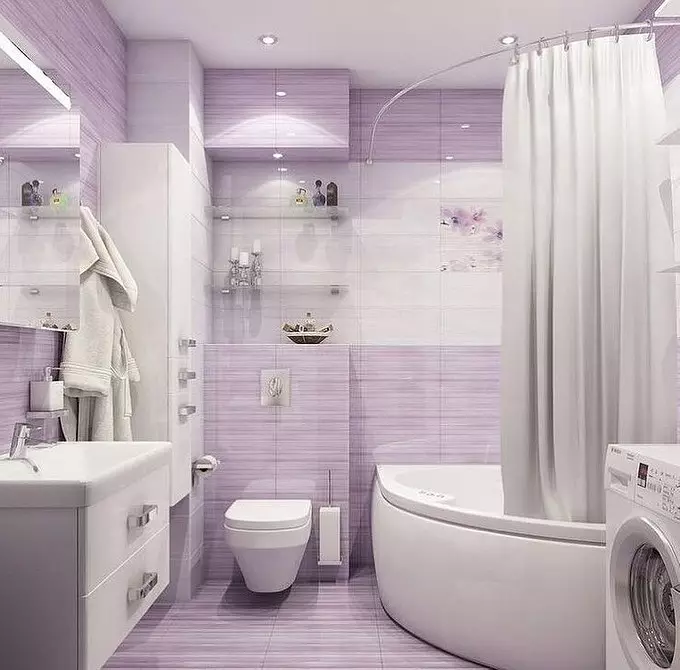Dibuixem el disseny del bany combinat amb una superfície de 4 metres quadrats. M: consells útils i 50 exemples 8912_58