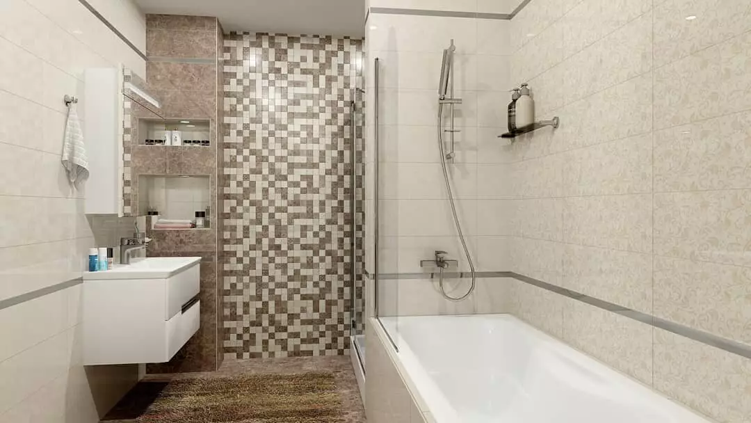 We trekken het ontwerp van de gecombineerde badkamer uit met een oppervlakte van 4 vierkante meter. M: Handige tips en 50 voorbeelden 8912_75