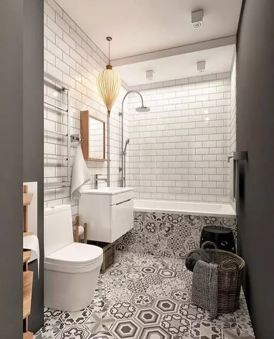 We trekken het ontwerp van de gecombineerde badkamer uit met een oppervlakte van 4 vierkante meter. M: Handige tips en 50 voorbeelden 8912_80