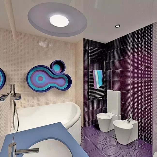 我們繪製了合併浴室的設計，面積4平方米。 M：有用的提示和50個例子 8912_95