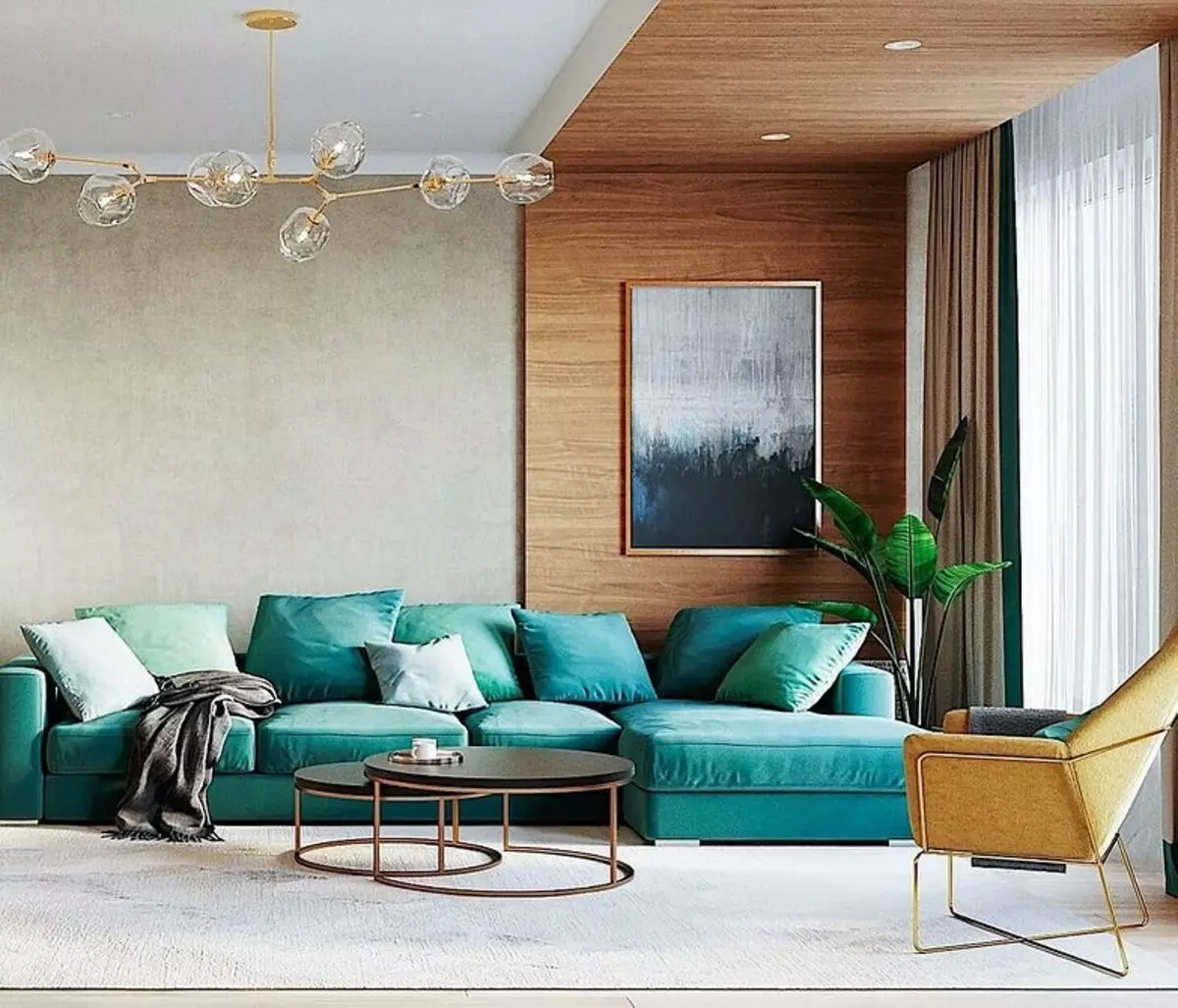 15 shenja të divanit në modë dhe moderne për dhomën e ndenjes në vitin 2021 8938_62