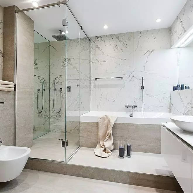 Stretch ceiling in the bathroom: pros and cons 8954_11