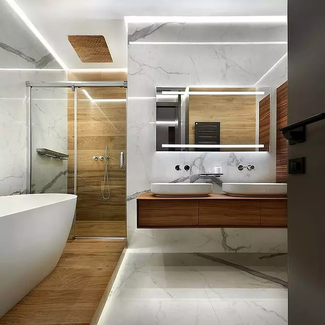 Stretch ceiling in the bathroom: pros and cons 8954_15