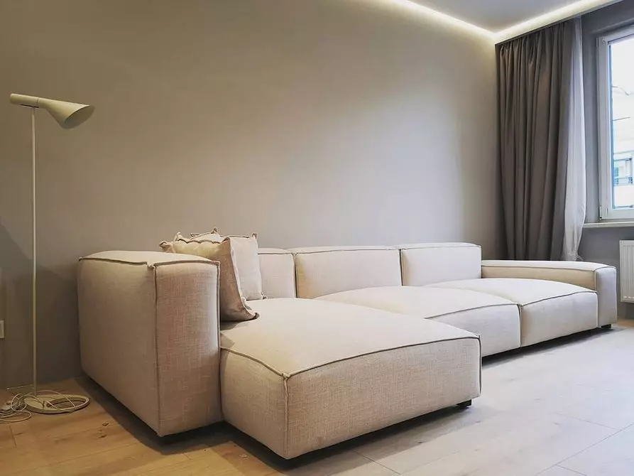 Beige sofa i interiøret: hvordan å velge og slå 8965_14