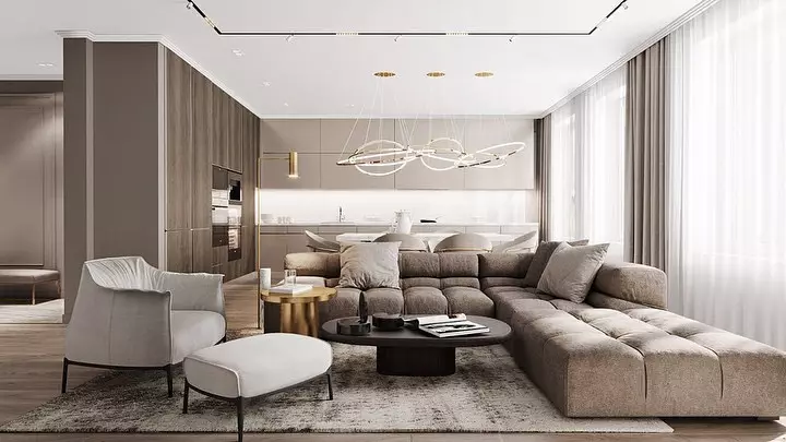 Beige sofa i interiøret: hvordan å velge og slå 8965_41