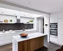 سب سے اوپر کابینہ کے بغیر باورچی خانے کے ڈیزائن: پرو، کنس اور 45 تصاویر کی حوصلہ افزائی کے لئے 8978_16