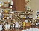 Reka bentuk dapur tanpa kabinet teratas: kebaikan, keburukan dan 45 foto untuk inspirasi 8978_50
