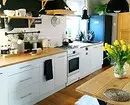 Reka bentuk dapur tanpa kabinet teratas: kebaikan, keburukan dan 45 foto untuk inspirasi 8978_52