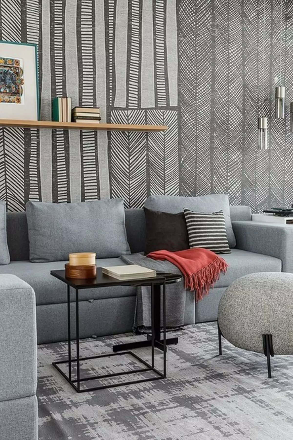 Nunca deixe a forma: sofá cinzento no interior 8983_24