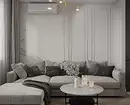 Nikada ne ostavljajte modu: siva sofa u unutrašnjosti 8983_34