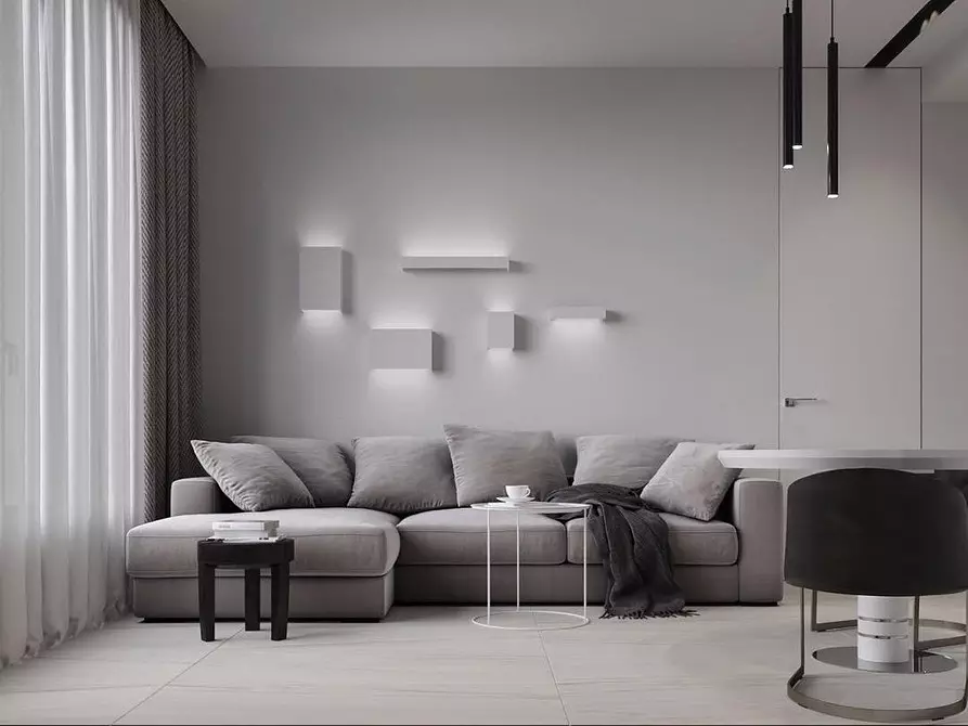 Nunca deixe a forma: sofá cinzento no interior 8983_38