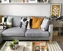 Nikada ne ostavljajte modu: siva sofa u unutrašnjosti 8983_62