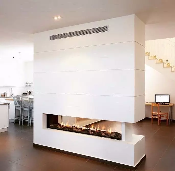 Interior da sala de estar con cheminea: consellos sobre elixir e deseñar 8994_102