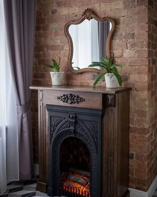 Hundurê odeya rûniştinê bi fireplace: Serişteyên li ser bijartin û sêwiranê 8994_132