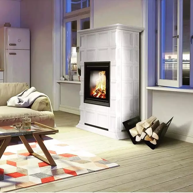Brendshme e dhomës së ndenjes me fireplace: Këshilla për zgjedhjen dhe dizajnin 8994_154