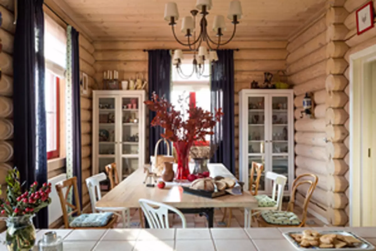Como emitir um interior de cozinha na casa de campo: Soluções estilísticas e 45 + Photoy 9012_1