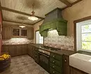 Como emitir um interior de cozinha na casa de campo: Soluções estilísticas e 45 + Photoy 9012_21