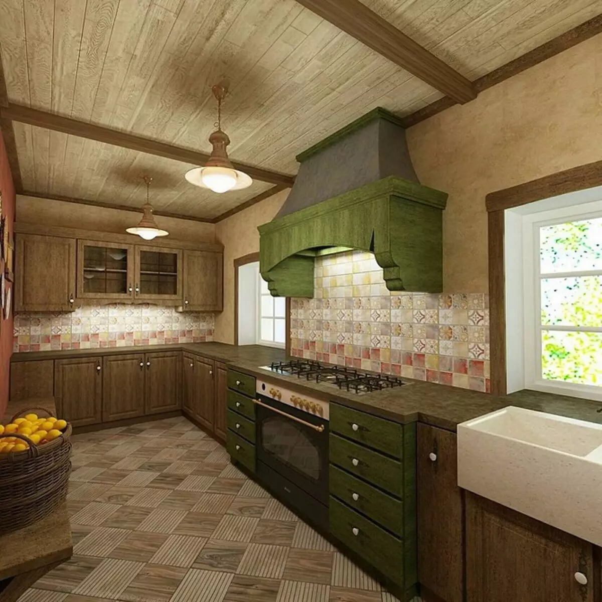 Bagaimana untuk mengeluarkan dalaman dapur di pondok: penyelesaian gaya dan 45+ photoy 9012_27