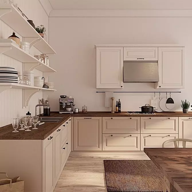 Как да издадем кухненски интериор в къщата: стилистични решения и 45+ заглавие 9012_81