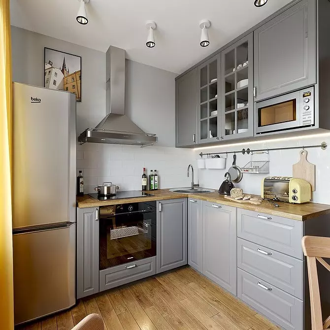 Pasirinkite laisvų rankų įrangą mažos virtuvės: patarimai ir 40+ stilingi pavyzdžiai 9041_63