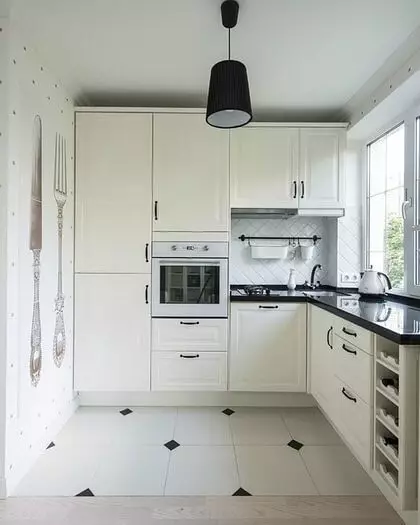 Elija un auricular para una cocina pequeña: consejos y 40 ejemplos elegantes. 9041_84