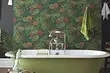 Bathroom Wallpapers: Roghnaigh agus iarratas a dhéanamh i gceart