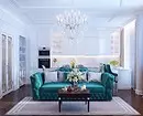 Moderní klasika v interiéru obývacího pokoje: tipy pro stvoření a 45 inspirativní příklady 9057_10