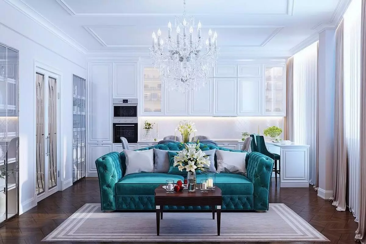 Moderní klasika v interiéru obývacího pokoje: tipy pro stvoření a 45 inspirativní příklady 9057_18