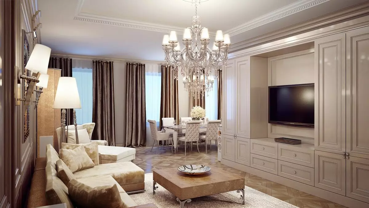 Moderní klasika v interiéru obývacího pokoje: tipy pro stvoření a 45 inspirativní příklady 9057_80