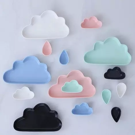Naczynia w formie chmur i kropli
