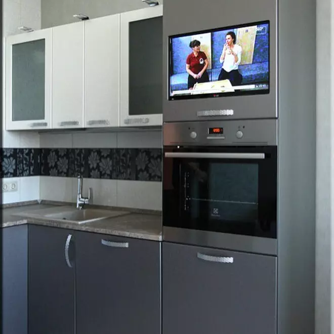 Hvor å plassere en TV på kjøkkenet: 5 seter og nyttige tips 9099_40