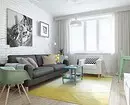 Sala de estar interior en colores brillantes: reglas de creación y 55 consejos fotográficos. 9123_55
