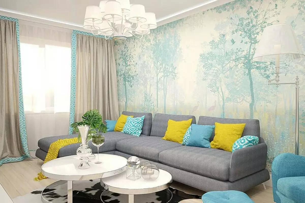 غرفة المعيشة الداخلية بألوان زاهية: قواعد الخلق و 55 نصائح صور 9123_59
