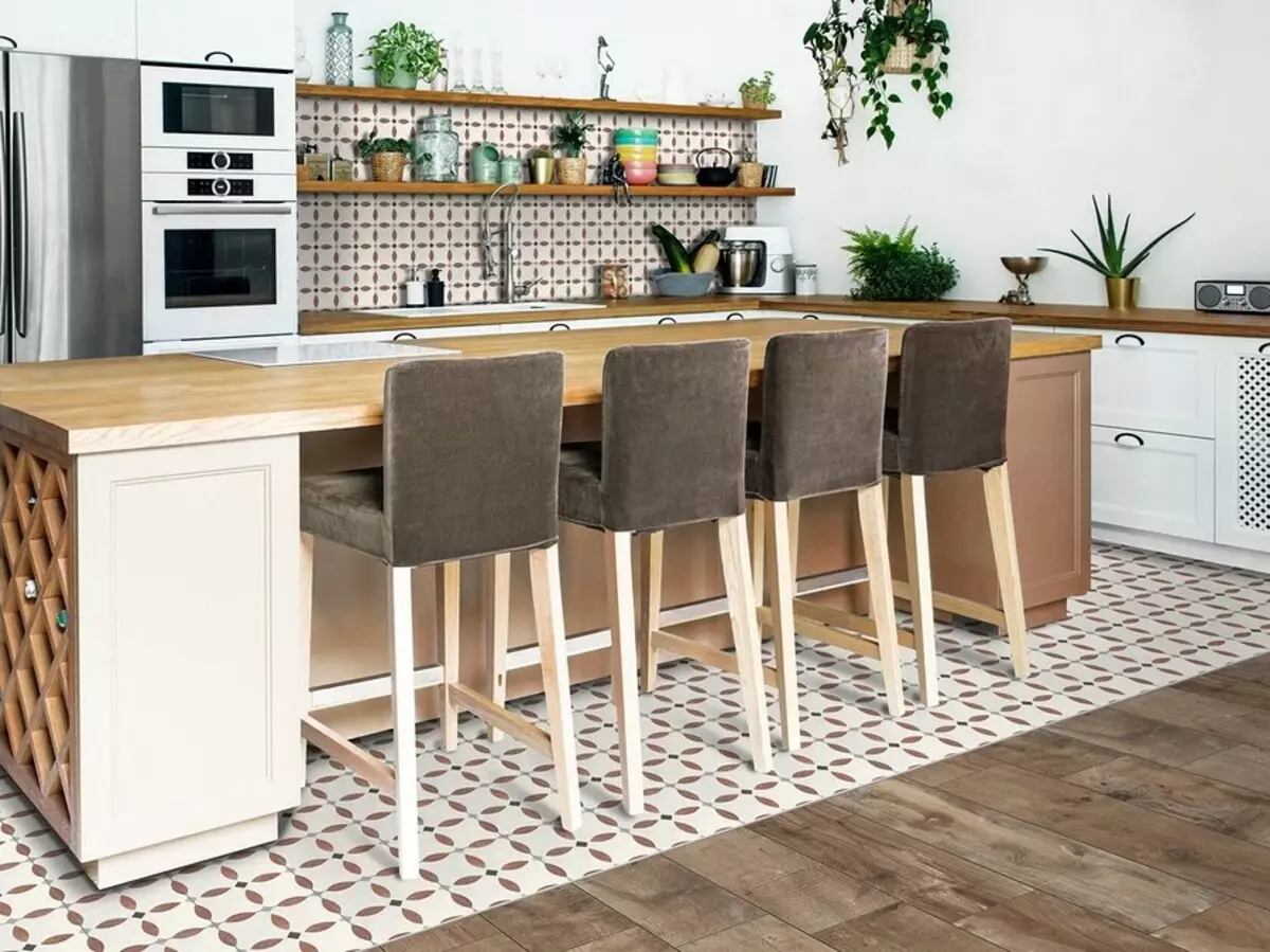 從技術細微差別到合適的灌漿：在廚房裡選擇什麼瓷磚到地板 9127_44